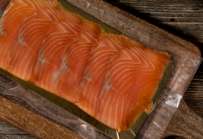 Слабосоленая семга ломтики