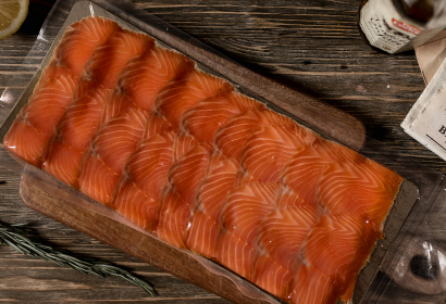 Слабосоленая семга ломтики